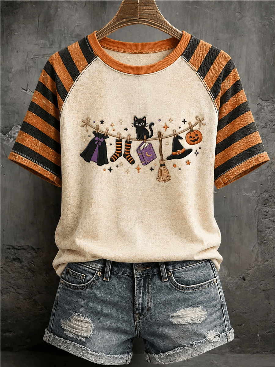 Women's Halloween Print Casual T-shirt