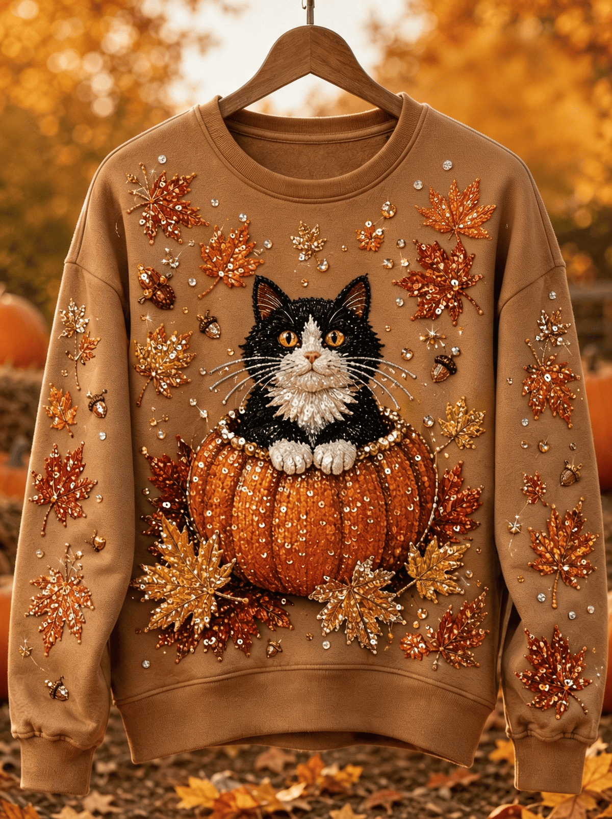 Women's Autumn Casual Animal Print Crewneck Sweatshirt