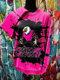 Women's Breast Cancer Print Crew Neck Sweatshirt