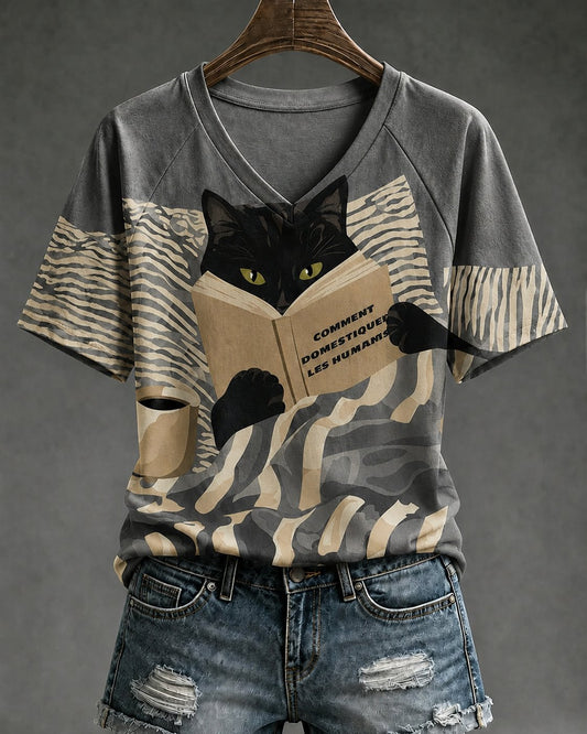 Women's Taming Humans Diary Print Top