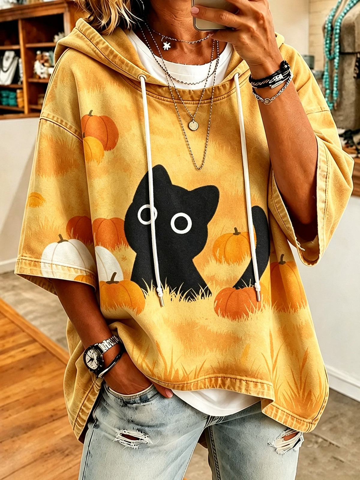 Women's Autumn Printed Casual Top