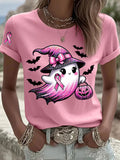 Women's Breast Cancer Print Casual T-shirt