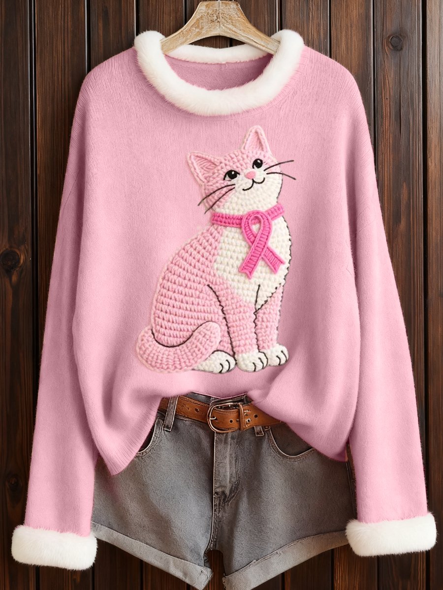 Women's Cat Print Sweater