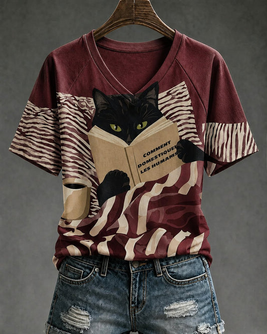 Women's Taming Humans Diary Print Top