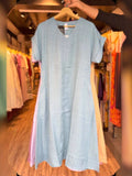 Solid Color Linen Dress With Two Pockets