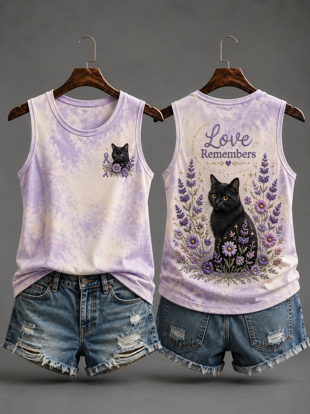 Women Alzheimer's Awareness Print Tank Top