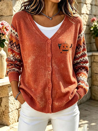 Women'S Casual Printed Cardigan