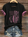 Breast Cancer Awareness Fight Flag Tee