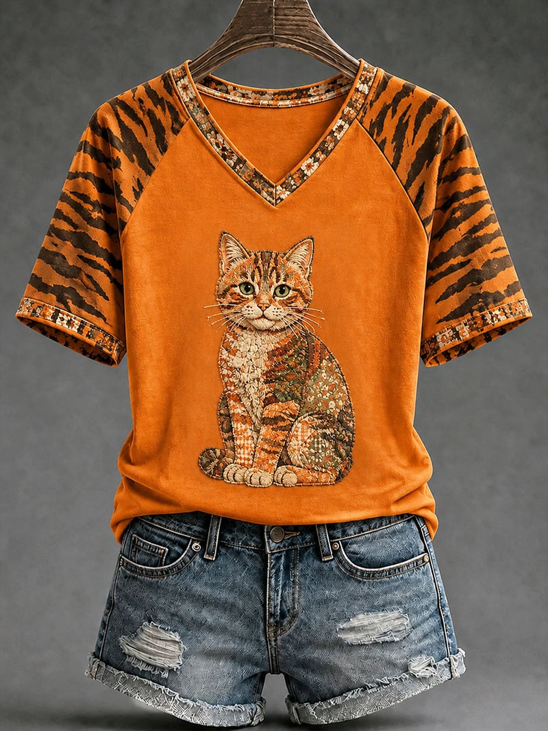 Women's Fall Animal Print T-Shirt