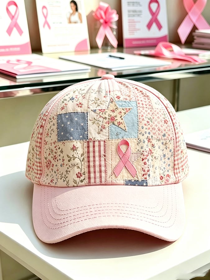 Unisex Pink Floral Print Hat