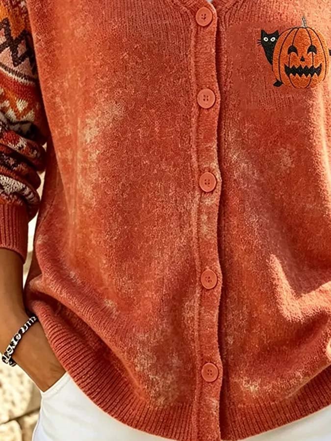 Women'S Casual Printed Cardigan