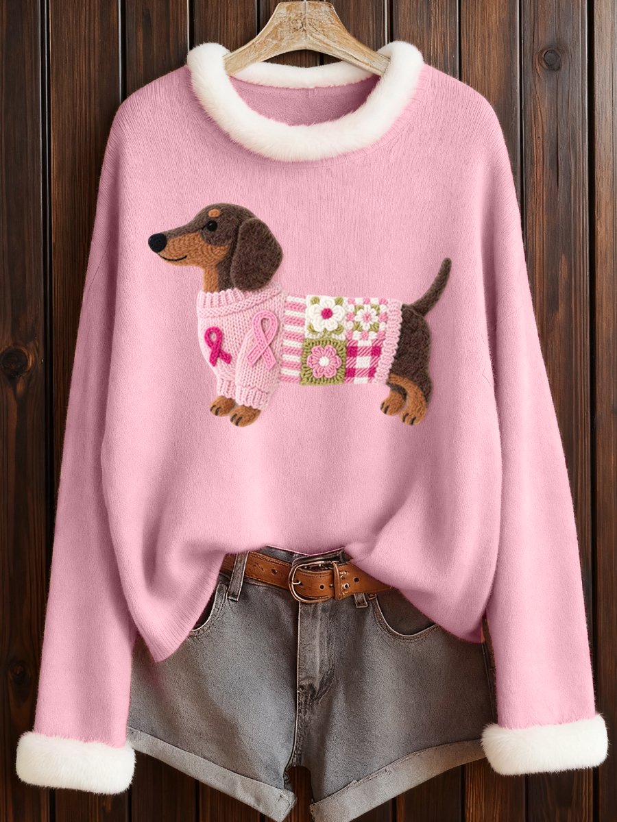 Women's Puppy Print Sweater