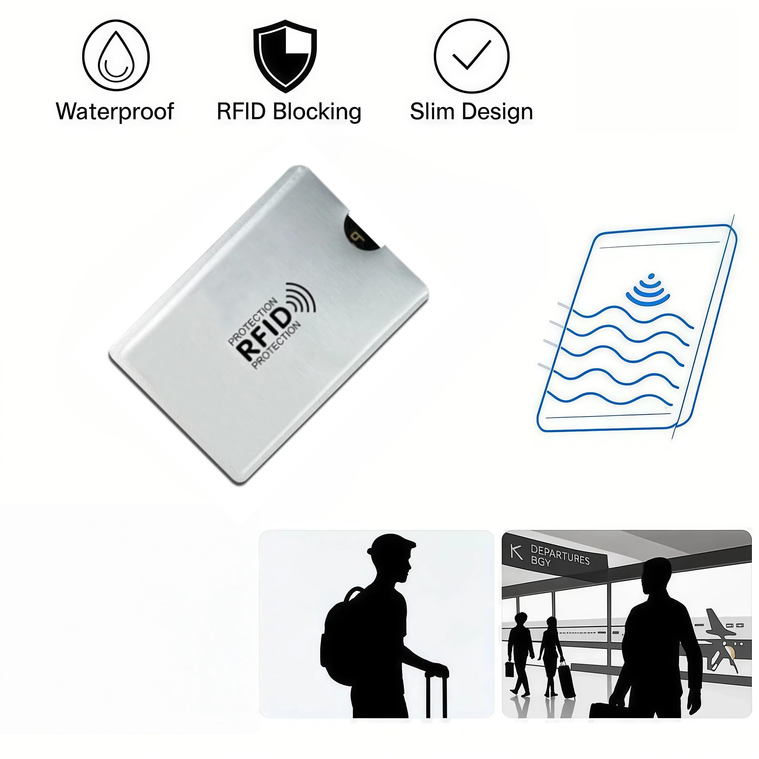 RFID Blocking Card Sleeves (8-Pack)