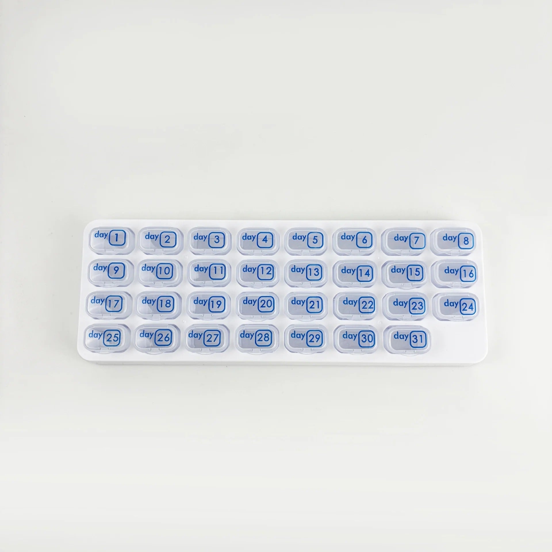 🔥✨Monthly Pill Organizer with Lid - Arthritis-Friendly Easy-Open Lids 31 Removable Daily Pill Pods Date Reminder & Travel Case for Vitamins & Medications