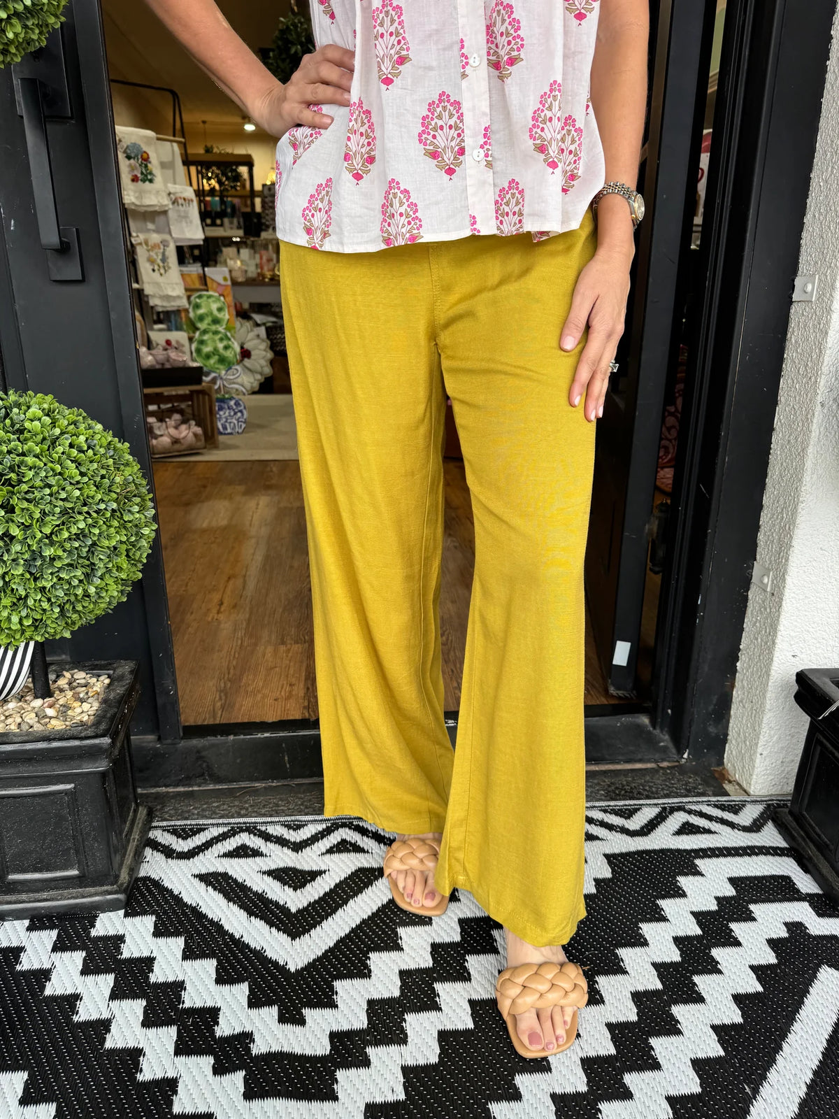 Soft Cotton Linen Cropped Pants