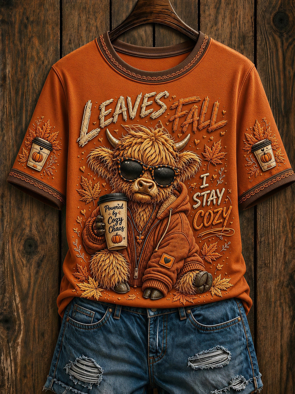 Women's Fall Funny Casual Graphic Print T-Shirt