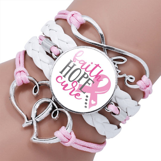Breast Cancer Awareness Women's Handmade Bracelet
