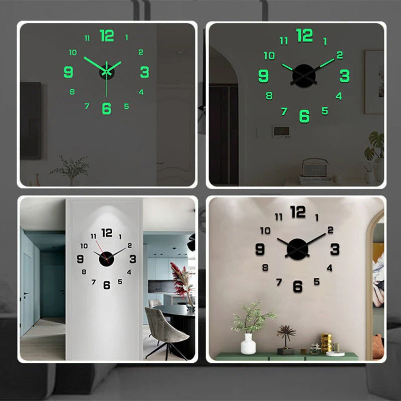🥳2026 HOT SALE🥳⏰3D DIY Luminous Acrylic Wall Clock Set