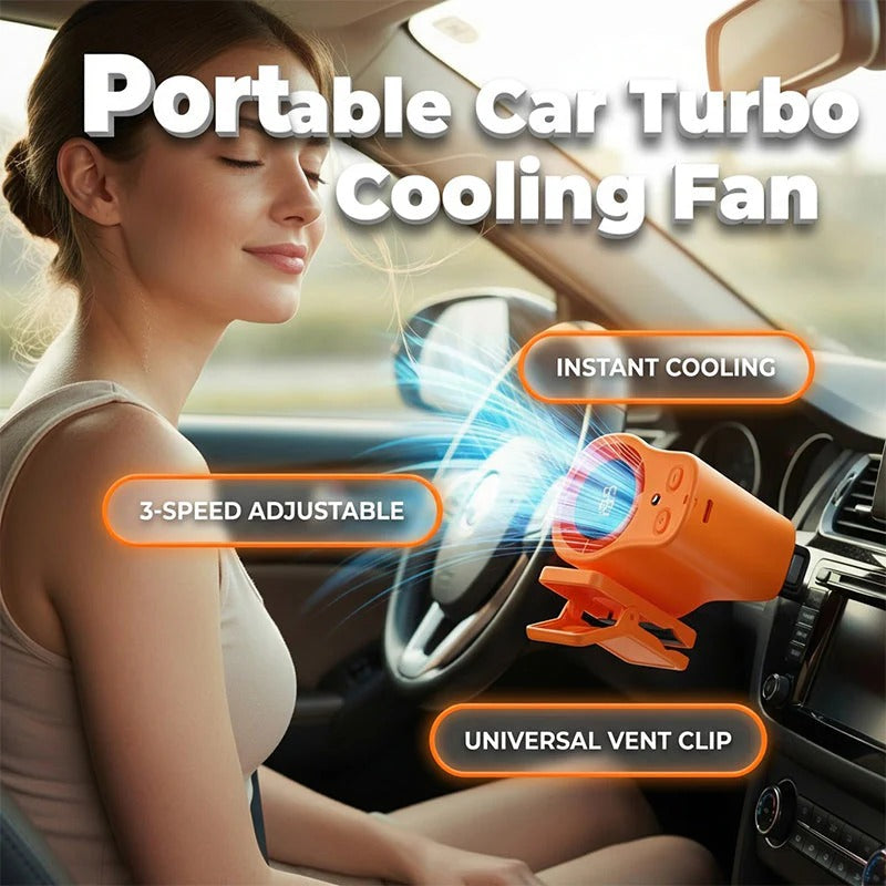 Portable Turbo Fan with LED Display Rechargeable Personal Cooling Fan