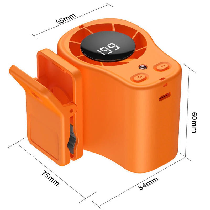 Portable Turbo Fan with LED Display Rechargeable Personal Cooling Fan