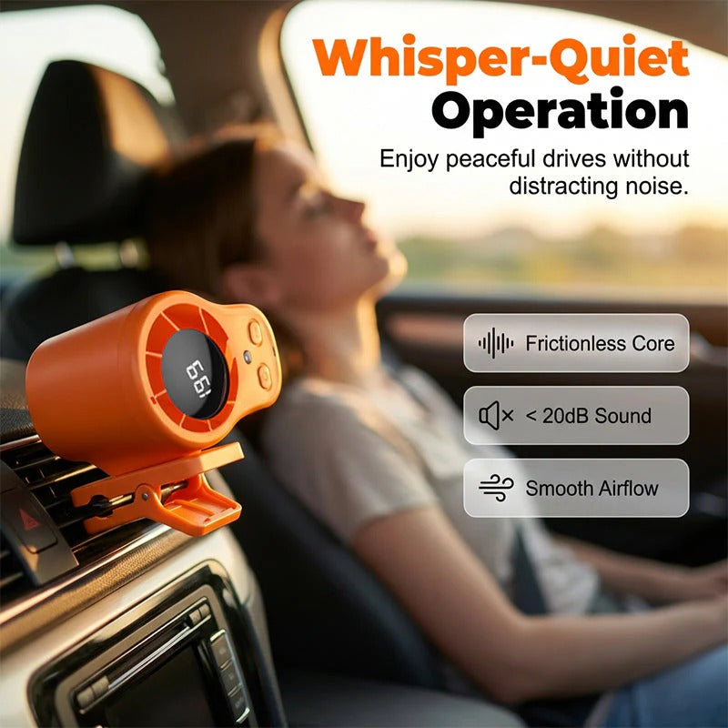 Portable Turbo Fan with LED Display Rechargeable Personal Cooling Fan