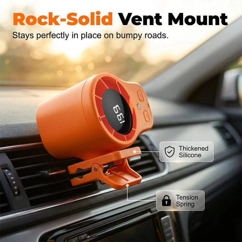 Portable Turbo Fan with LED Display Rechargeable Personal Cooling Fan