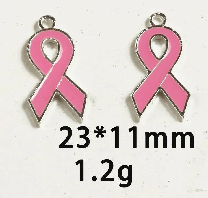 Breast Cancer Awareness Warrior Pink Alloy Pendant Accessory(Two Pack)
