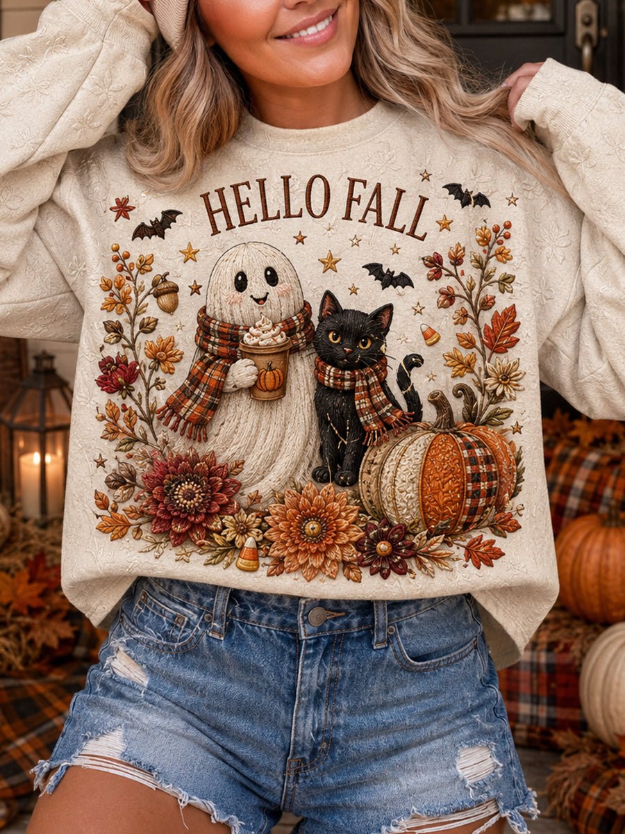 Women's Fall Fun Graphic Casual Sweatshirt