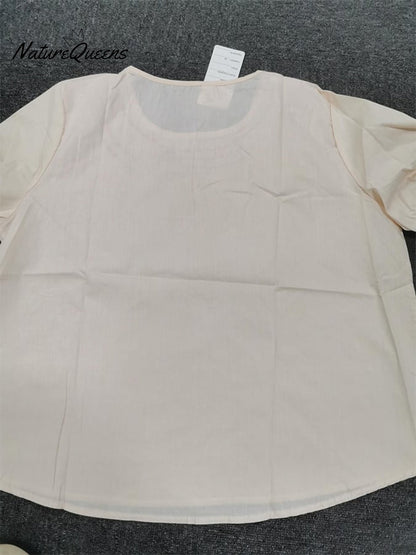 Embroidered Art Retro Half Sleeve Shirt
