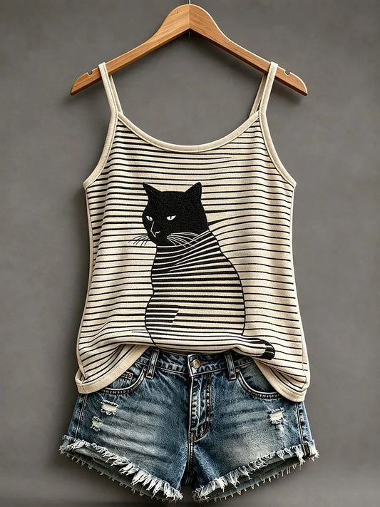 Women's Cat Print Cami Top