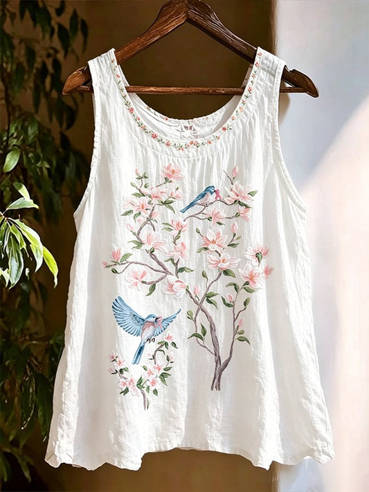 Women's Breast Cancer Awareness Casual Cotton-Linen Vest