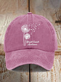 Retro Breast Cancer Awareness Print Baseball Cap