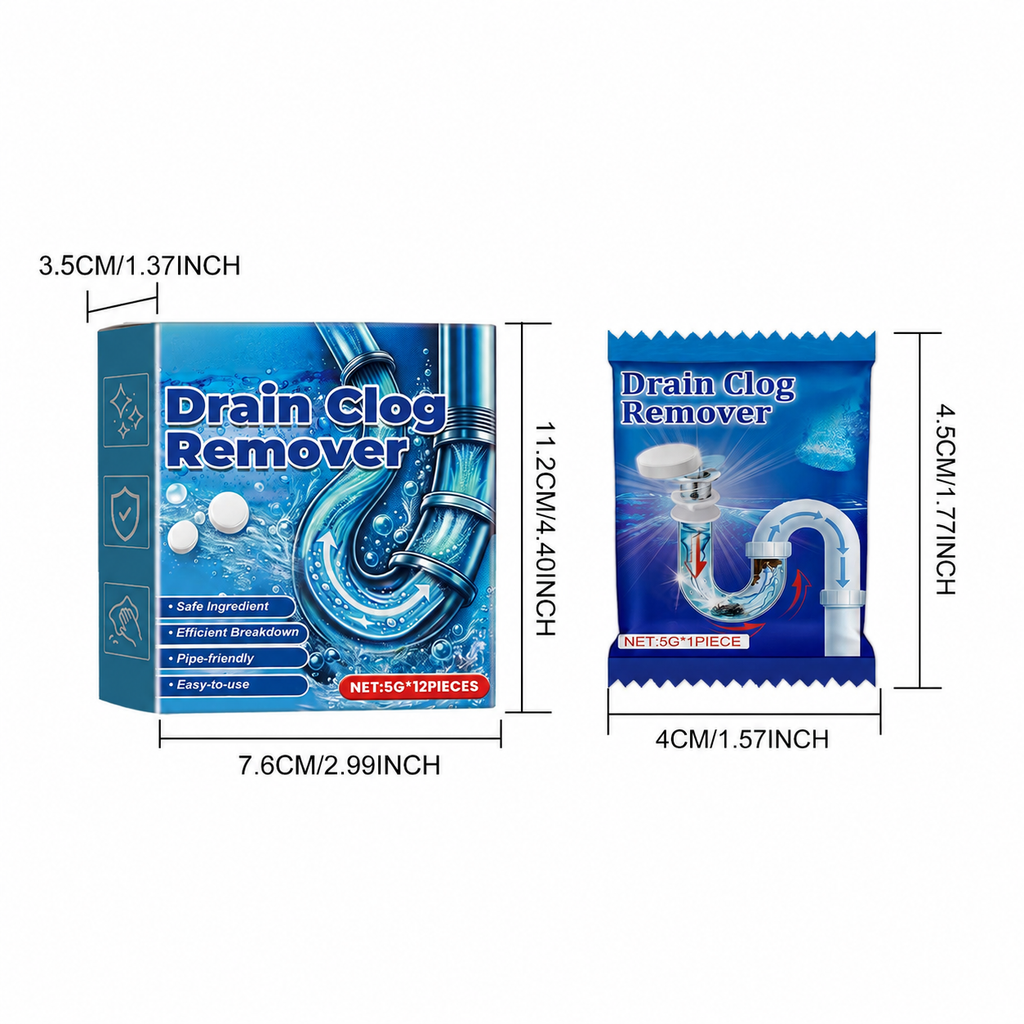 📢📢BUY 2 GET 3 FREE⏰Effervescent Drain Clog Remover Tablets