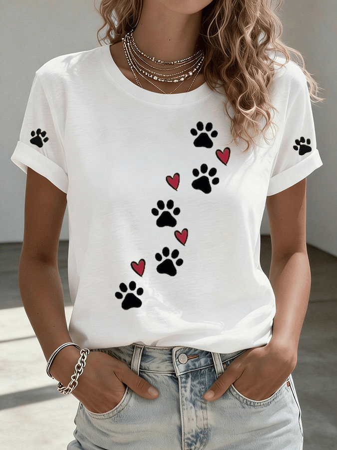 Women's Casual Print Short-Sleeve T-Shirt