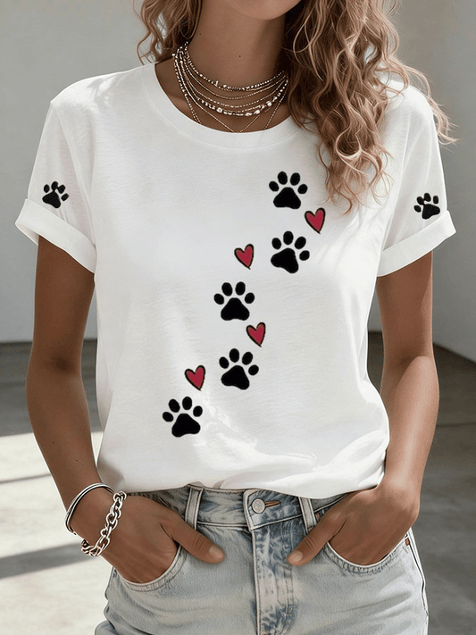 Women's Casual Print Short-Sleeve T-Shirt