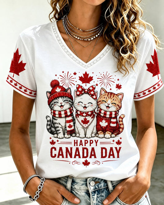 Women's Canadian Animal Print T-shirt