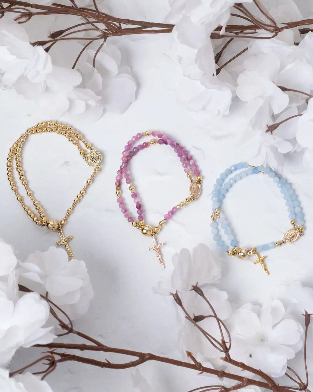 ✝️Handcrafted rosary bracelets📿