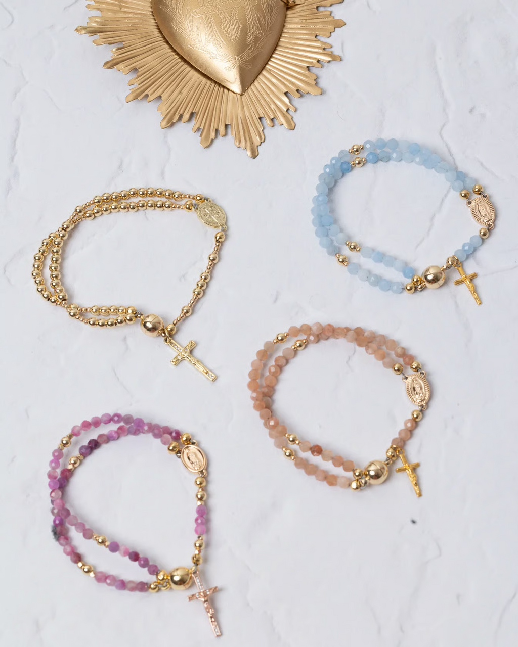 ✝️Handcrafted rosary bracelets📿