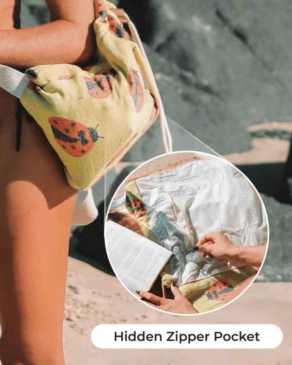 ⏰🏖️2-in-1 Convertible Towel & Backpack with Inner Zip Pocket & Sand-Repelling Fabric