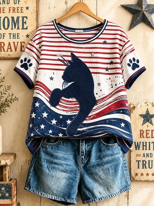 Women's 250-section casual printed top