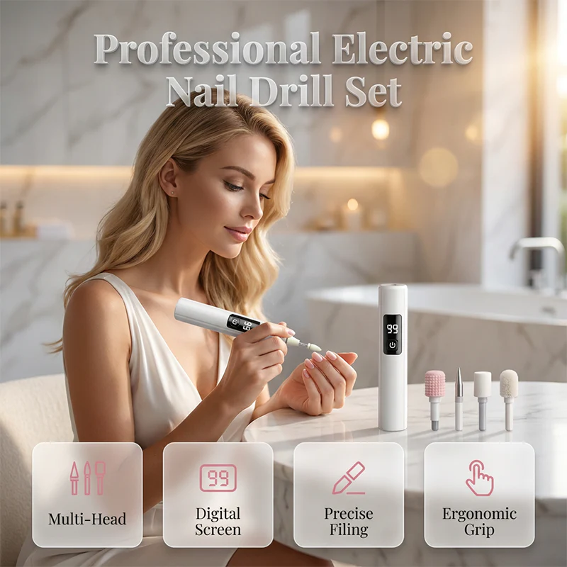 💅 Professional Electric Nail Polisher – 99-Speed Nail File & Buffer with Multiple Heads