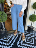Soft Cotton Linen Cropped Pants