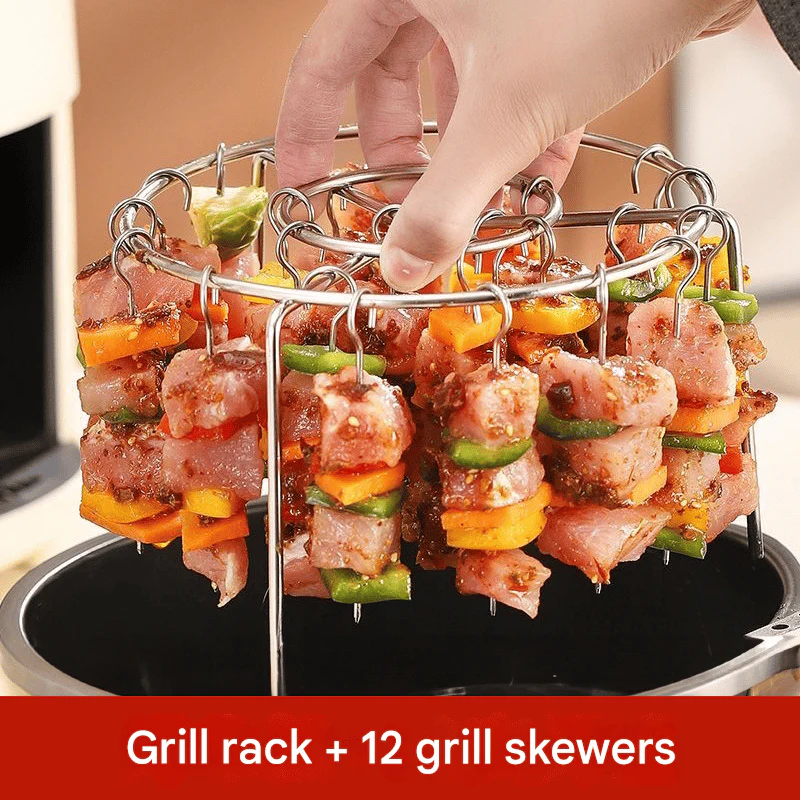 🥩Air Fryer Barbecue Grill Vertical Kebab Skewer Rack🍤