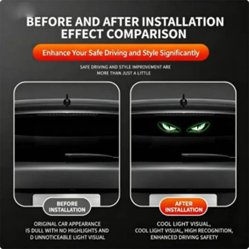 🎉 2026 Sale — Over 20,000 Sold! 🚗 Solar LED Car Warning Light – Devil Eye Design 🔥