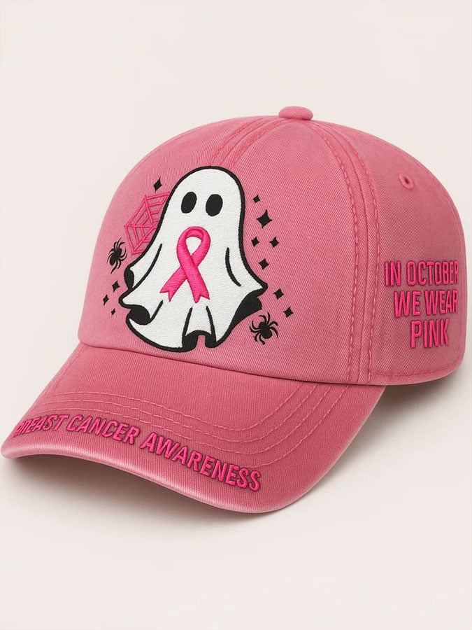 Unisex Breast Cancer Print Casual Hat