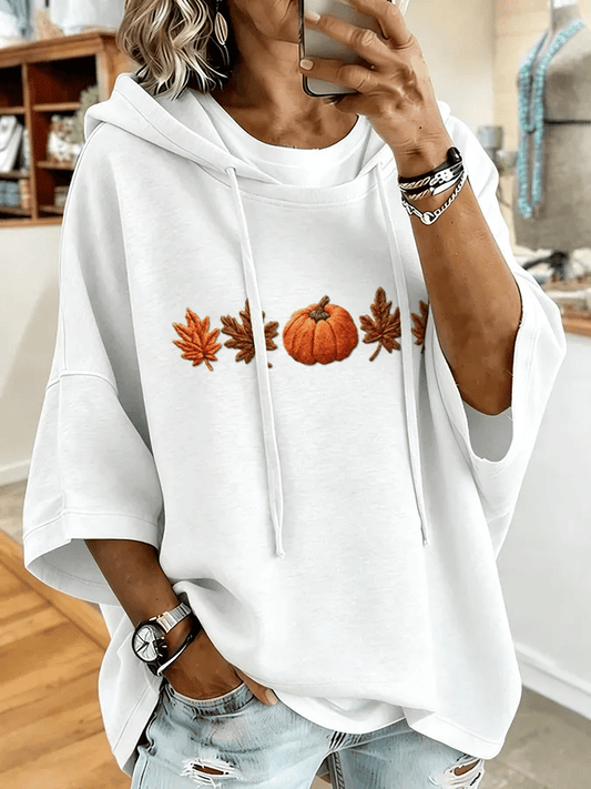 Women'S Casual Pumpkin Print Autumn Top