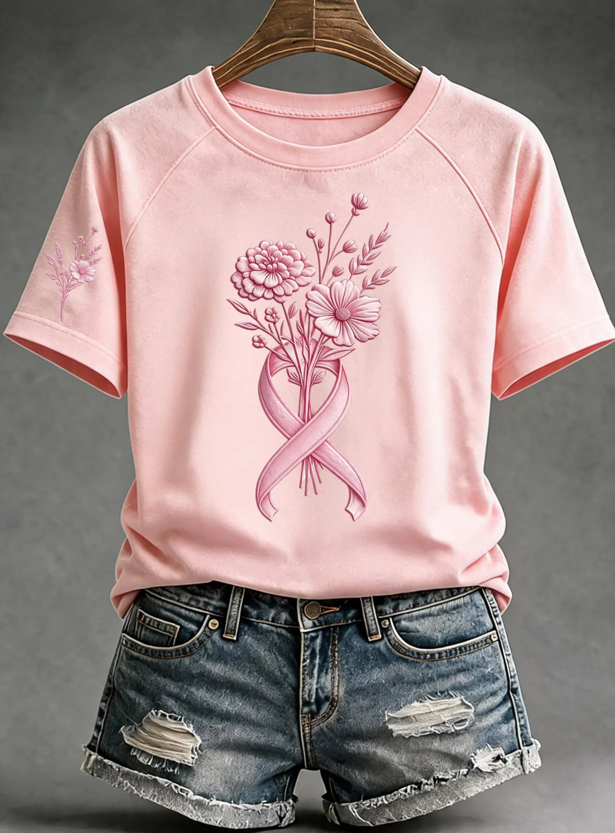 Women'S Breast Cancer Awareness Cotton T-Shirts