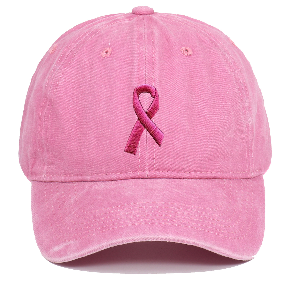 Pink October Breast Cancer Fans Embroidered Hat