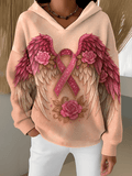 Women's Breast Cancer Awareness Print Comfort Hoodie