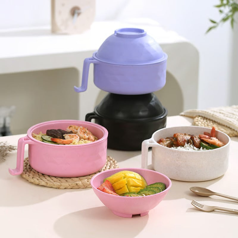 🍜 Microwave Ramen Cooker Bowl Set – Cook, Drain & Enjoy Noodles in Minutes